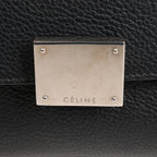 CELINE Trapeze Leather x Suede 2Way Handbag in Black