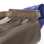 CELINE Trapeze Leather x Suede 2Way Handbag in Brown x Navy Blue x Black