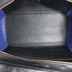 CELINE Trapeze Leather x Suede 2Way Handbag in Brown x Navy Blue x Black