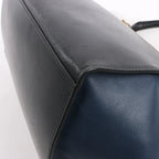 CELINE Trapeze Leather x Suede 2Way Handbag in Black, Navy and Taupe