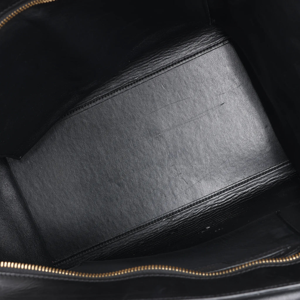 CELINE Trapeze Leather x Suede 2Way Handbag in Black, Navy and Taupe