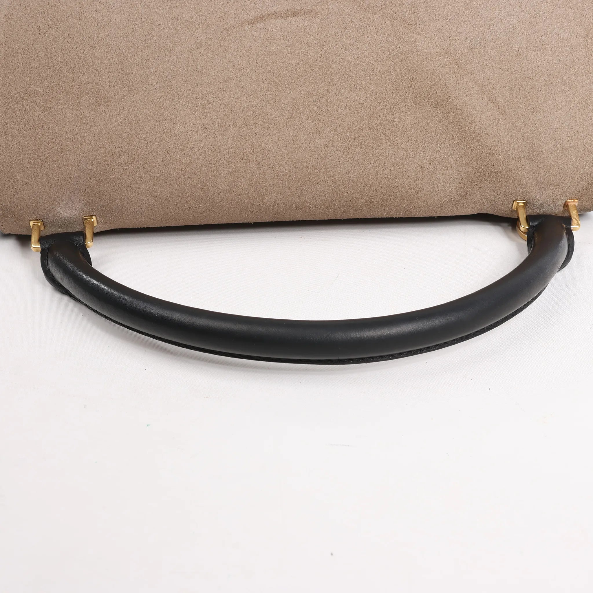 CELINE Trapeze Leather x Suede 2Way Handbag in Black, Navy and Taupe