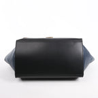 CELINE Trapeze Leather x Suede 2Way Handbag in Black, Navy and Taupe