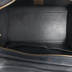 CELINE Trapeze Leather x Suede 2Way Handbag in Blue x Black