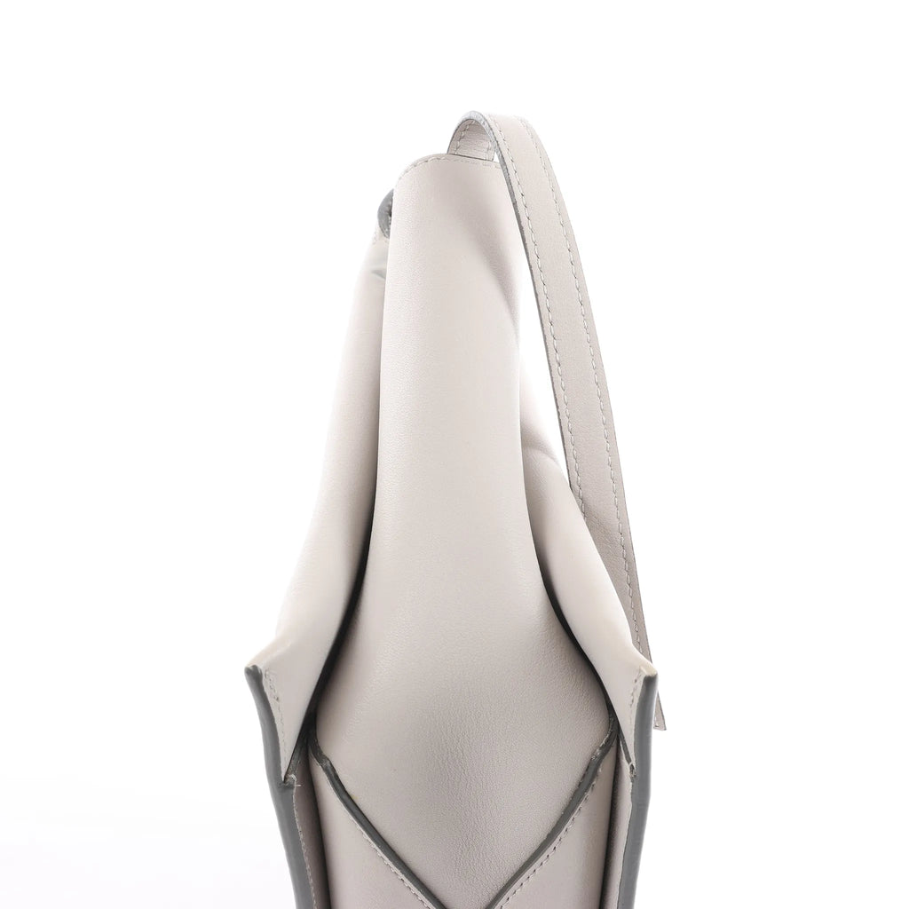 Celine Tri-Fold Leather Chain Shoulder Bag in Gray