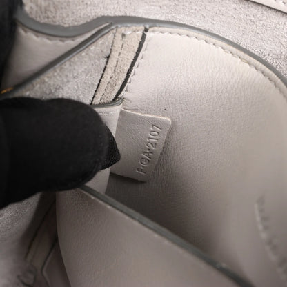 Celine Tri-Fold Leather Chain Shoulder Bag in Gray