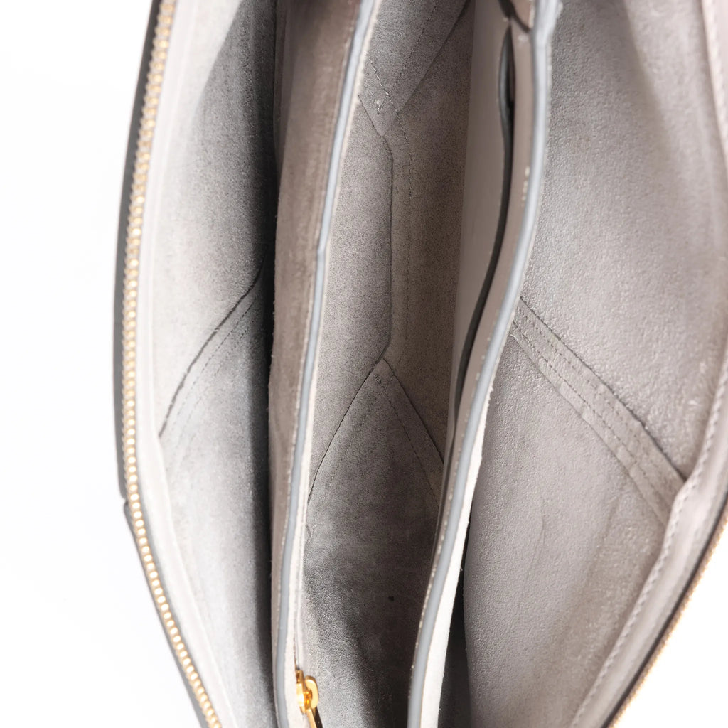 Celine Tri-Fold Leather Chain Shoulder Bag in Gray