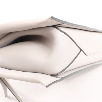 Celine Tri-Fold Leather Chain Shoulder Bag in Gray