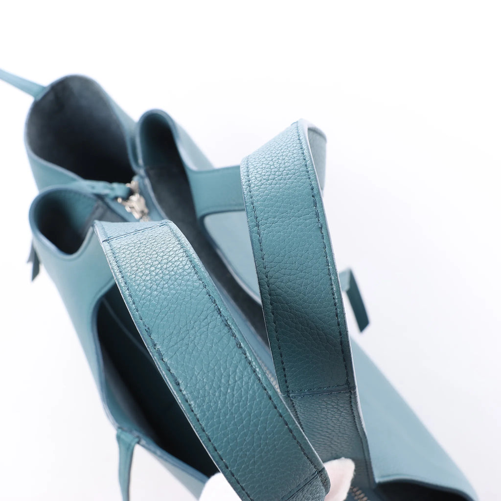 Celine Tri-Fold Leather Shoulder Bag in Blue