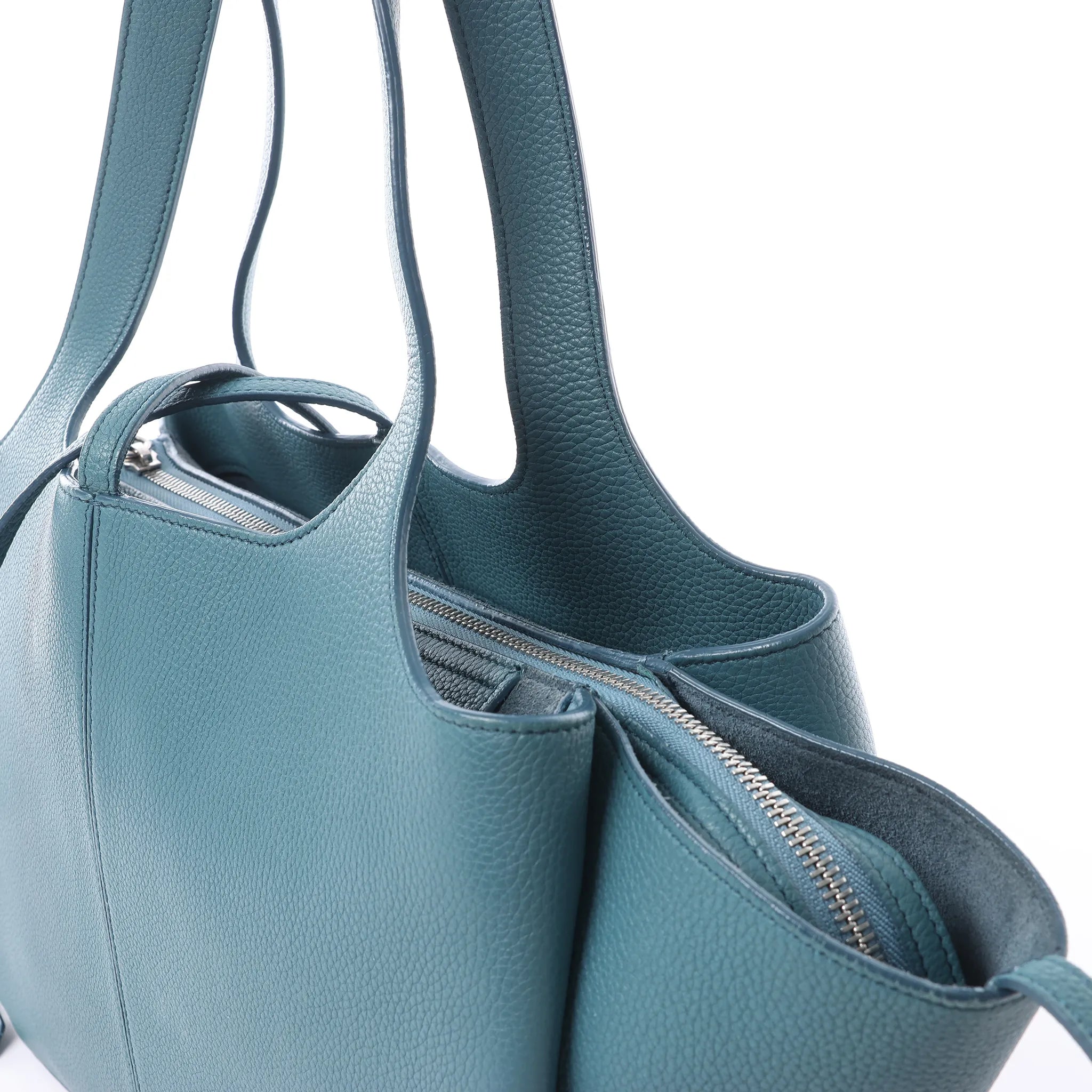 Celine Tri-Fold Leather Shoulder Bag in Blue