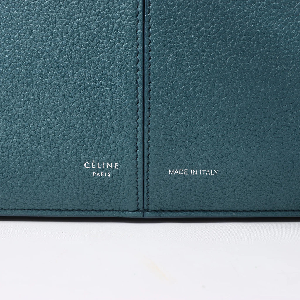 Celine Tri-Fold Leather Shoulder Bag in Blue