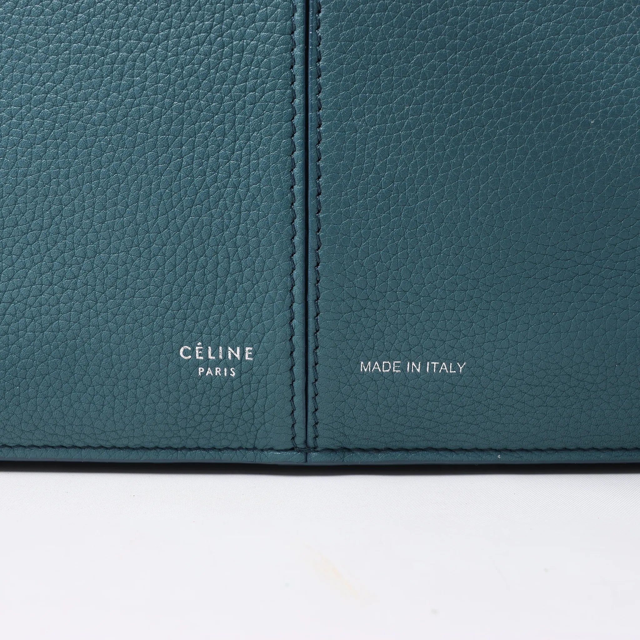 Celine Tri-Fold Leather Shoulder Bag in Blue