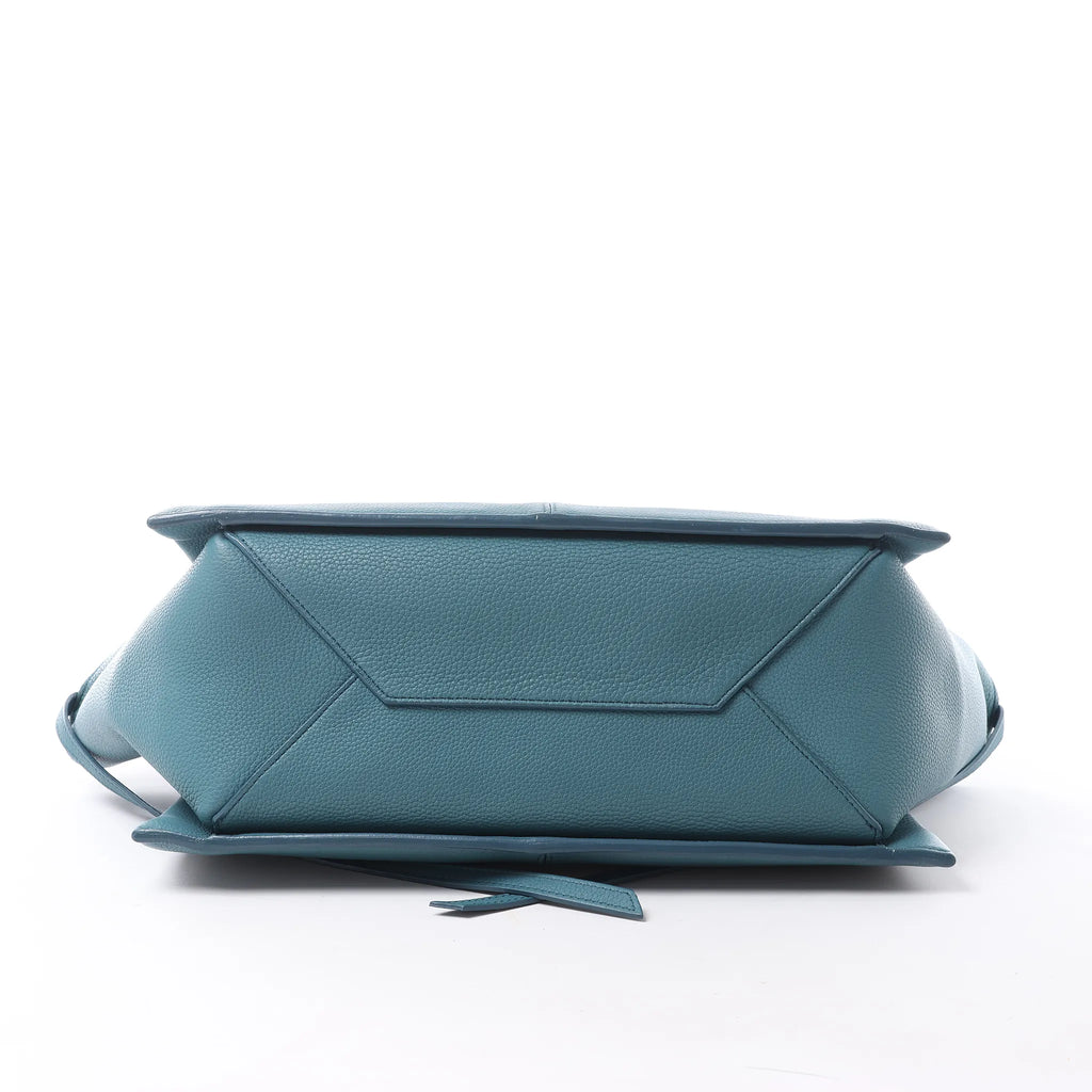 Celine Tri-Fold Leather Shoulder Bag in Blue