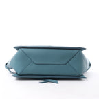 Celine Tri-Fold Leather Shoulder Bag in Blue