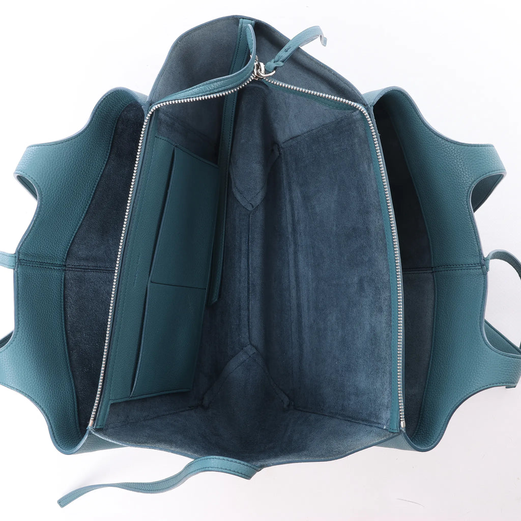 Celine Tri-Fold Leather Shoulder Bag in Blue