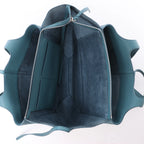 Celine Tri-Fold Leather Shoulder Bag in Blue