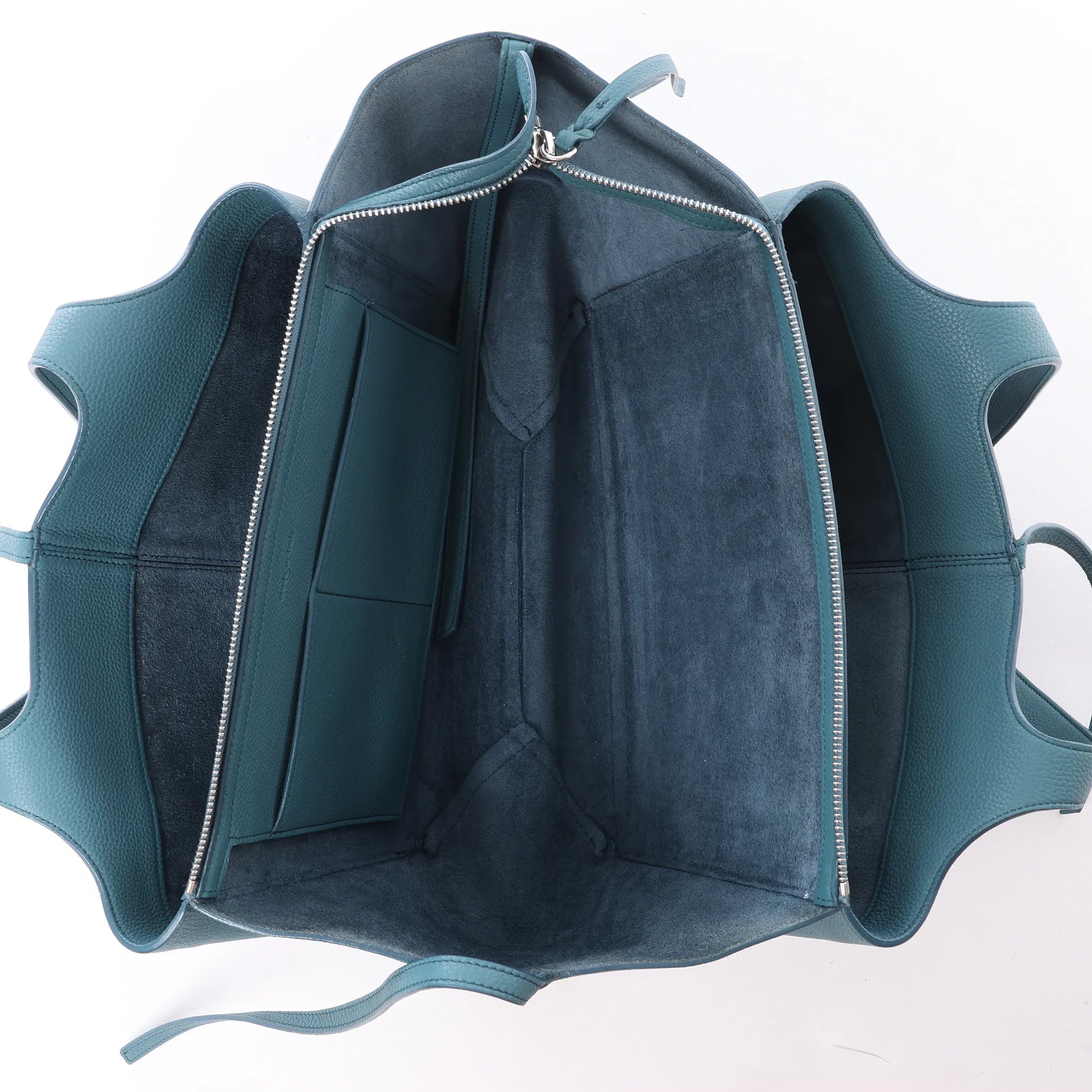 Celine Tri-Fold Leather Shoulder Bag in Blue