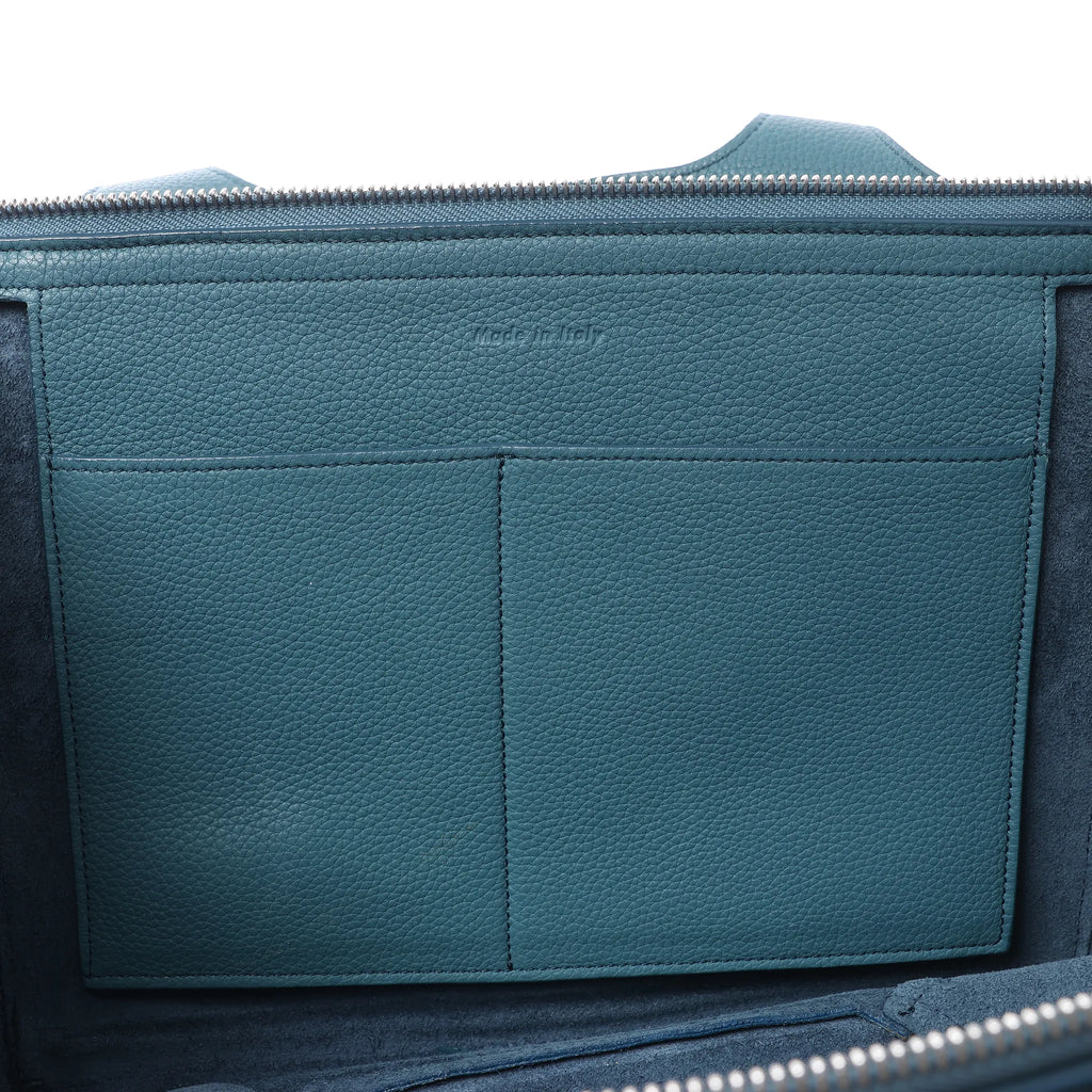 Celine Tri-Fold Leather Shoulder Bag in Blue
