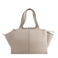 Celine Tri-Fold Leather Shoulder Bag in Greige