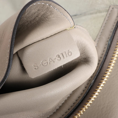 Celine Tri-Fold Leather Shoulder Bag in Greige