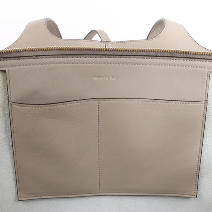 Celine Tri-Fold Leather Shoulder Bag in Greige