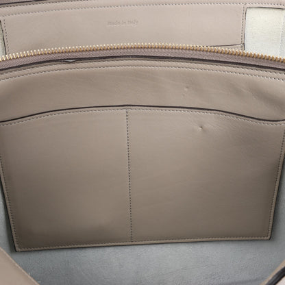 Celine Tri-Fold Leather Shoulder Bag in Greige