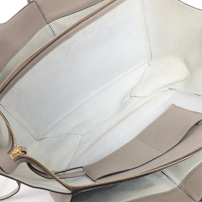 Celine Tri-Fold Leather Shoulder Bag in Greige