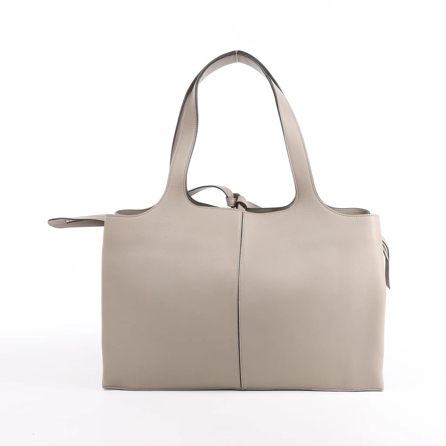 Celine Tri-Fold Leather Shoulder Bag in Greige