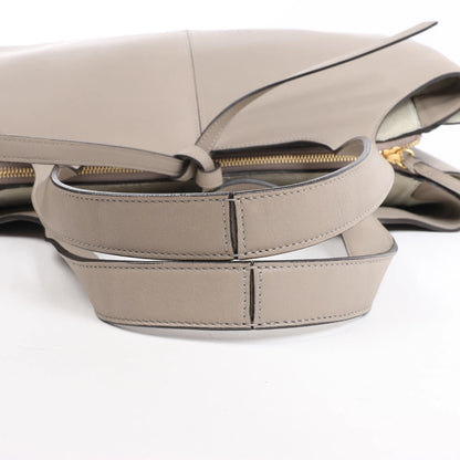 Sac à bandoulière en cuir à trois volets Celine en grège