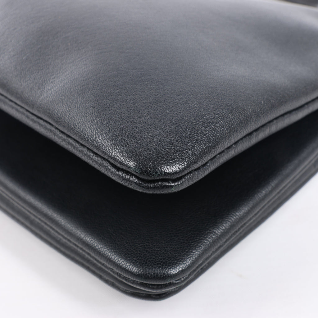 Celine Trio Large Leather Crossbody bag in Black