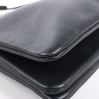 Celine Trio Large Leather Crossbody bag in Black