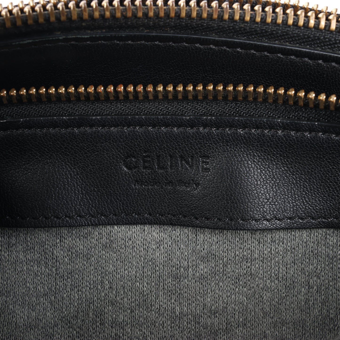 Celine Trio Large Leather Crossbody bag in Black