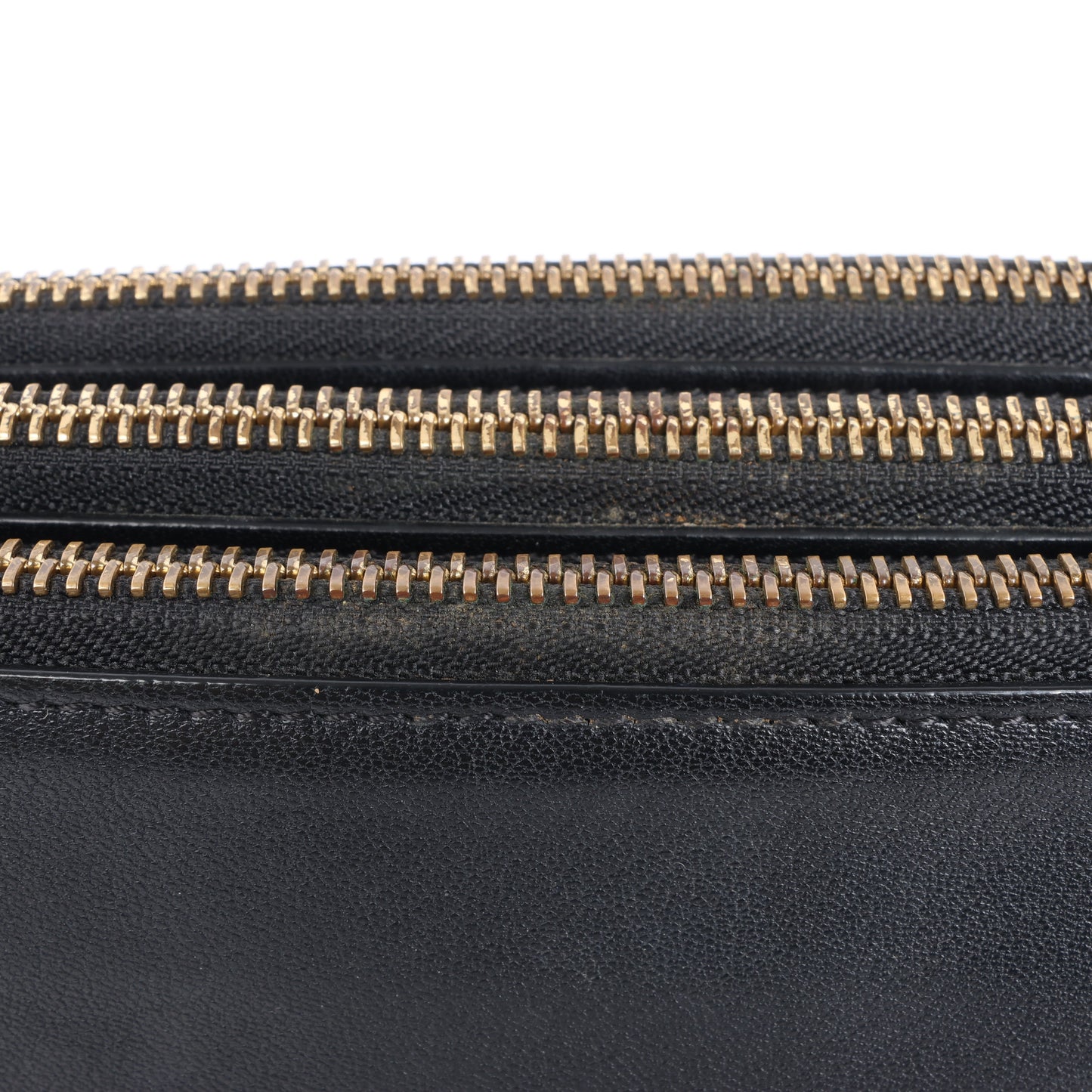 Celine Trio Large Leather Crossbody bag in Black