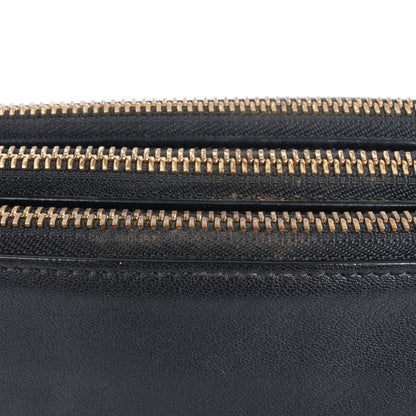 Celine Trio Large Leather Crossbody bag in Black