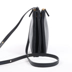 Celine Trio Large Leather Crossbody bag in Black
