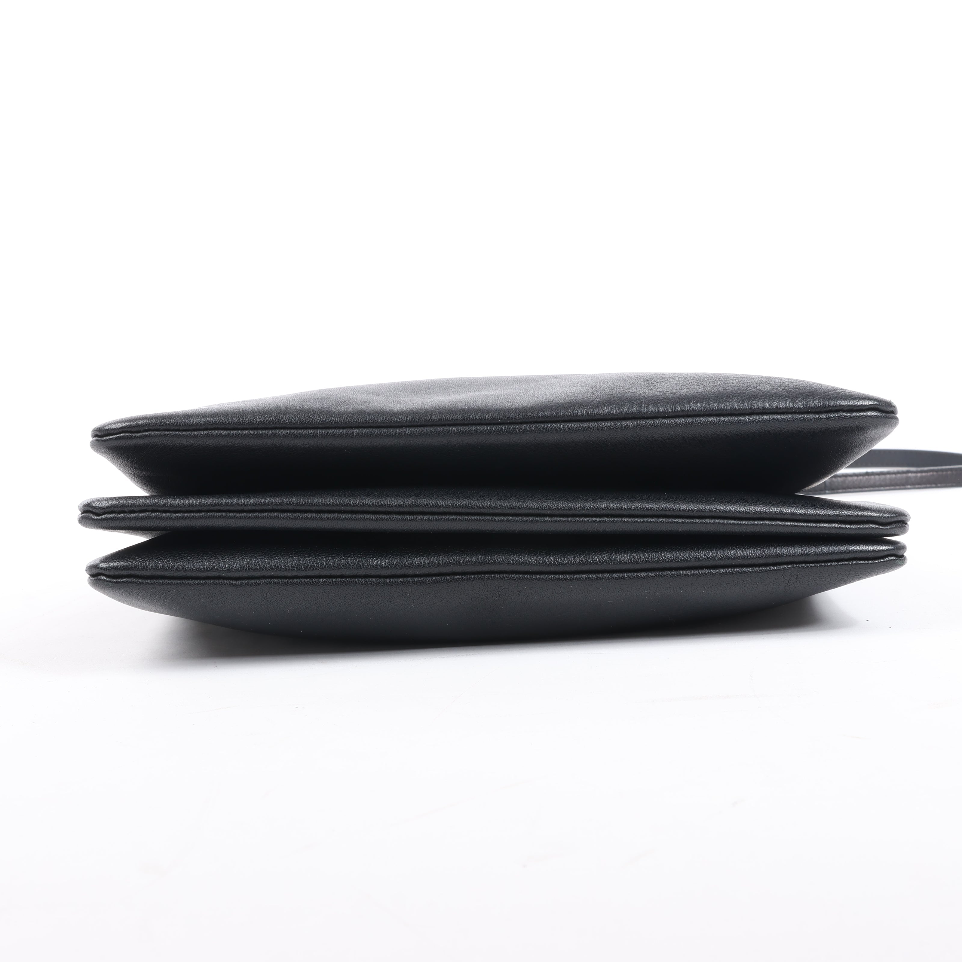 Celine Trio Large Leather Crossbody bag in Black