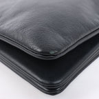 Celine Trio Large Leather Crossbody bag in Black