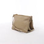 Celine Trio Large Leather Crossbody Bag in Beige