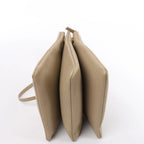Celine Trio Large Leather Crossbody Bag in Beige