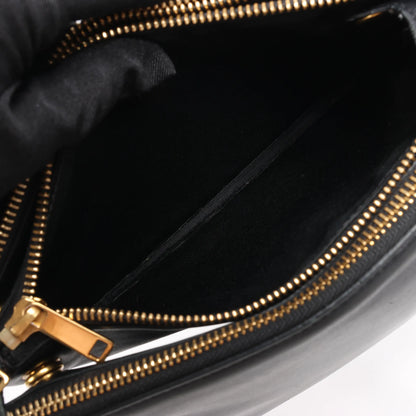 Celine Trio – Kleine Umhängetasche aus schwarzem Leder