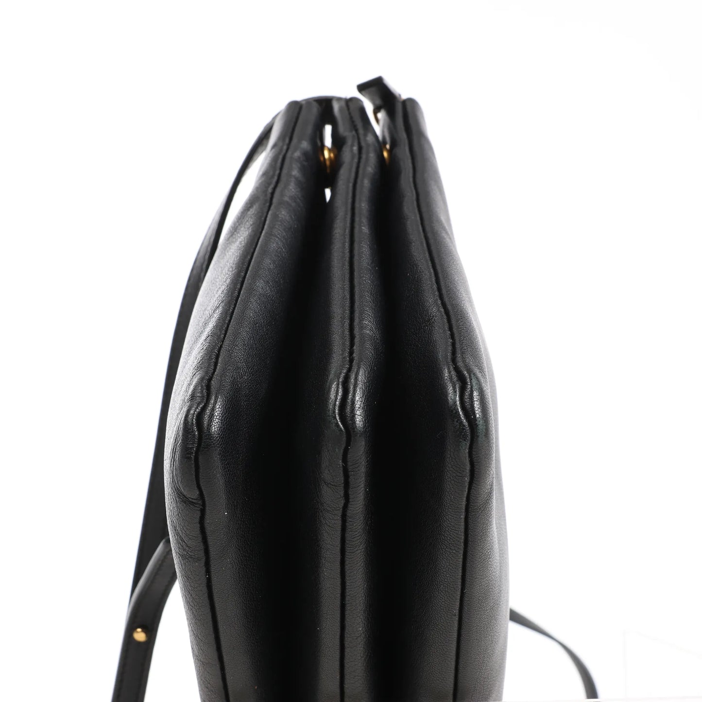 Celine Trio Large Leather Crossbody bag in Black