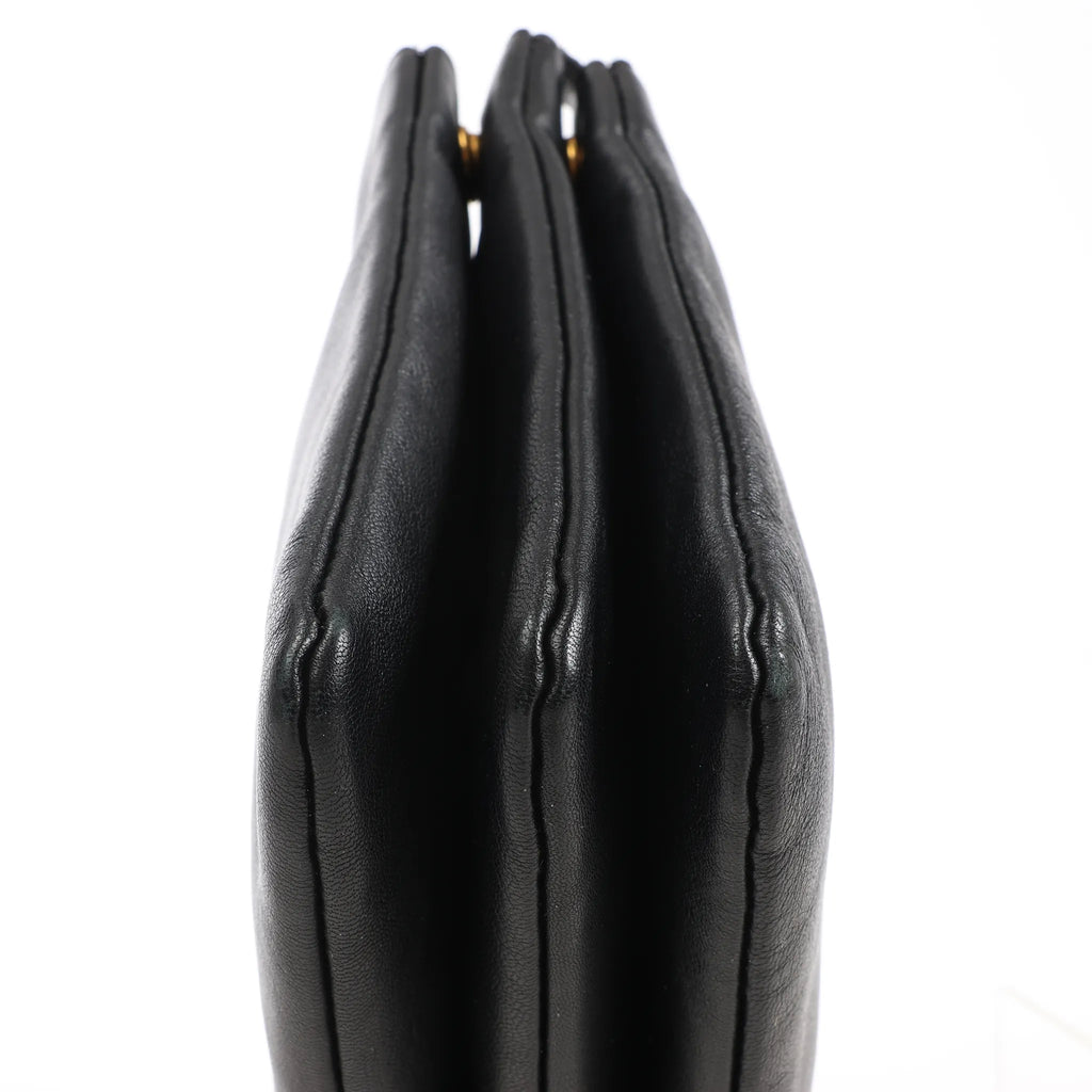 Celine Trio Large Leather Crossbody bag in Black