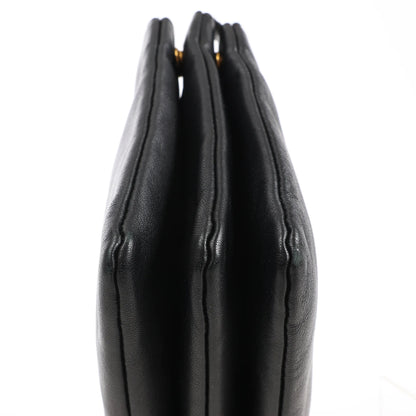 Celine Trio Large Leather Crossbody bag in Black