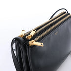Celine Trio Small Leather Crossbody bag in Black