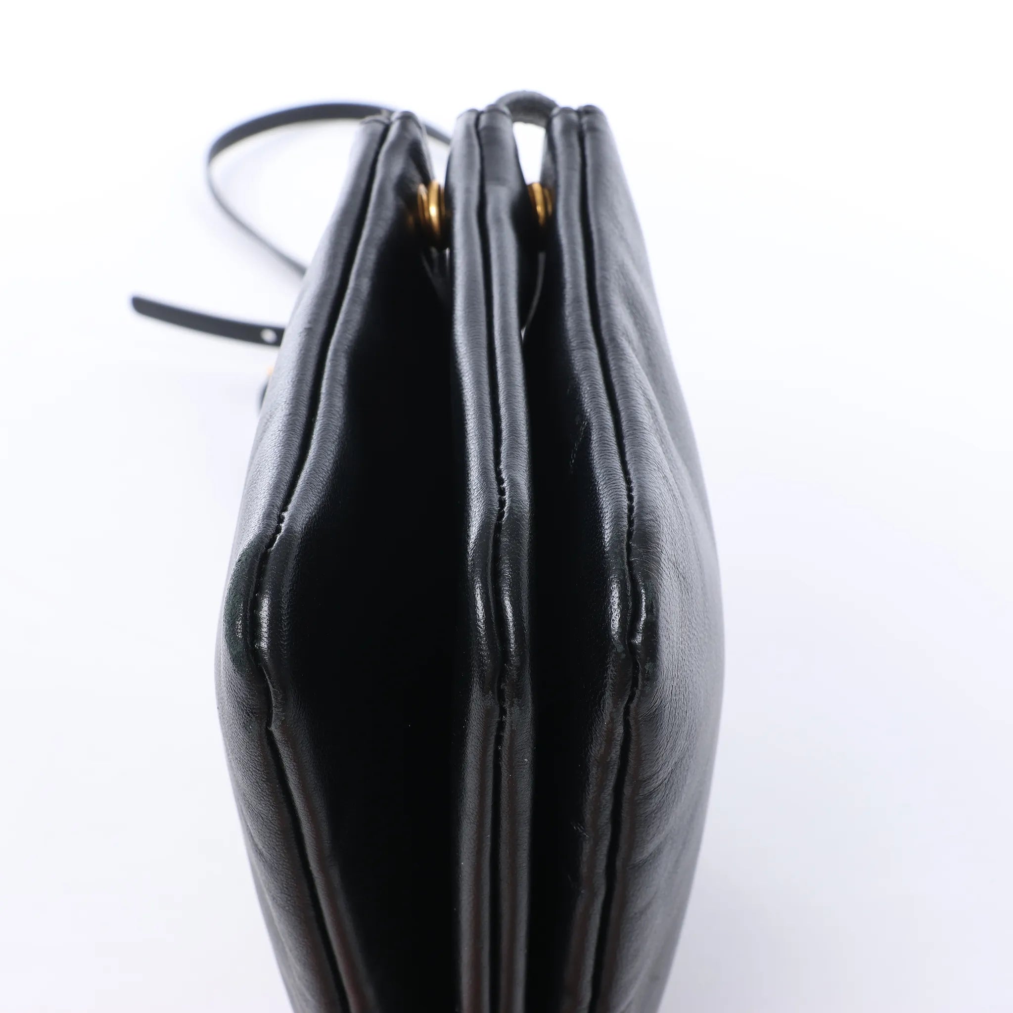Celine Trio Small Leather Crossbody bag in Black