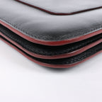 Celine Trio Oversized Edge Leather Crossbody bag in Black