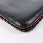 Celine Trio Oversized Edge Leather Crossbody bag in Black