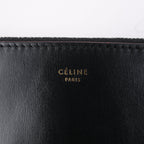 Celine Trio Oversized Edge Leather Crossbody bag in Black