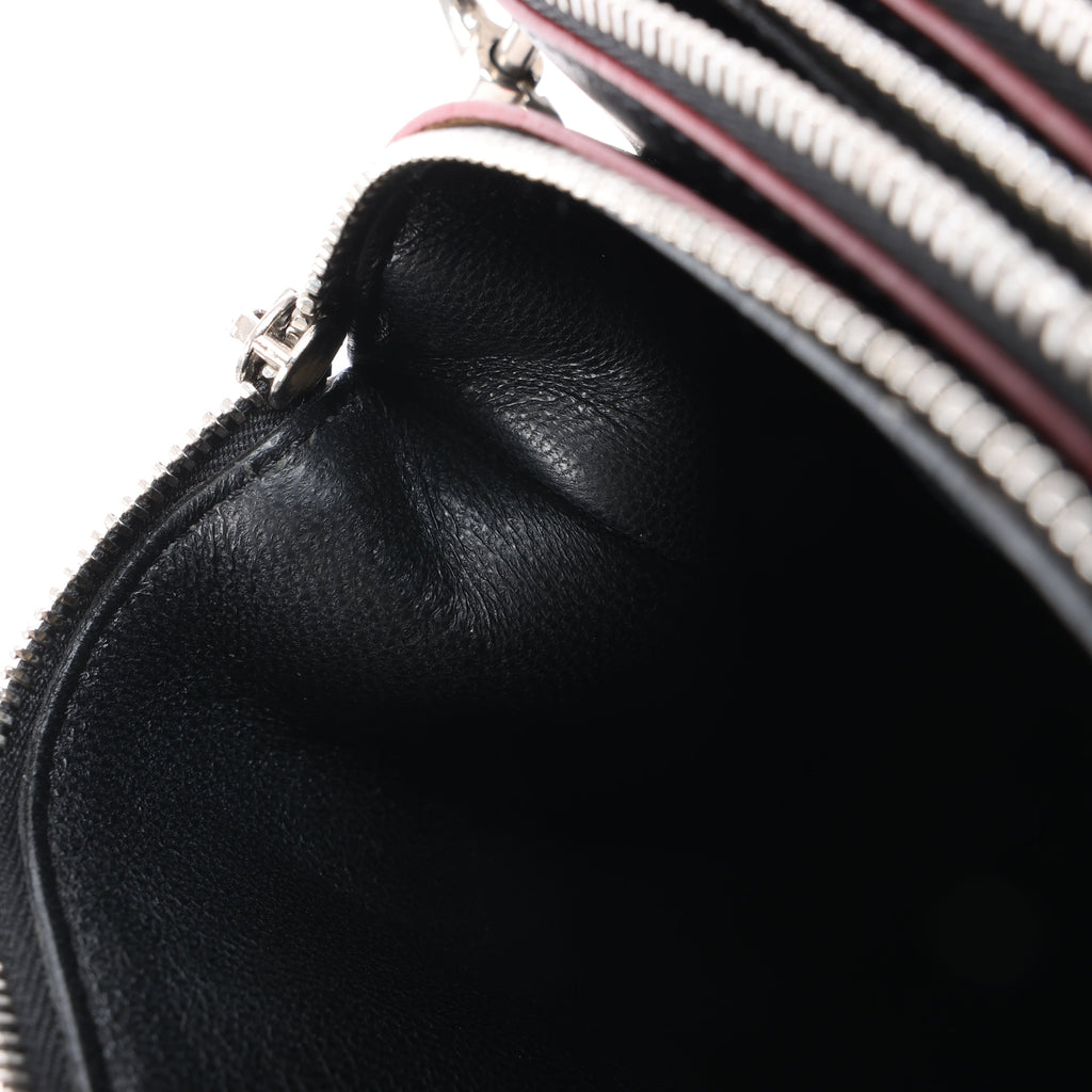 Celine Trio Oversized Edge Leather Crossbody bag in Black