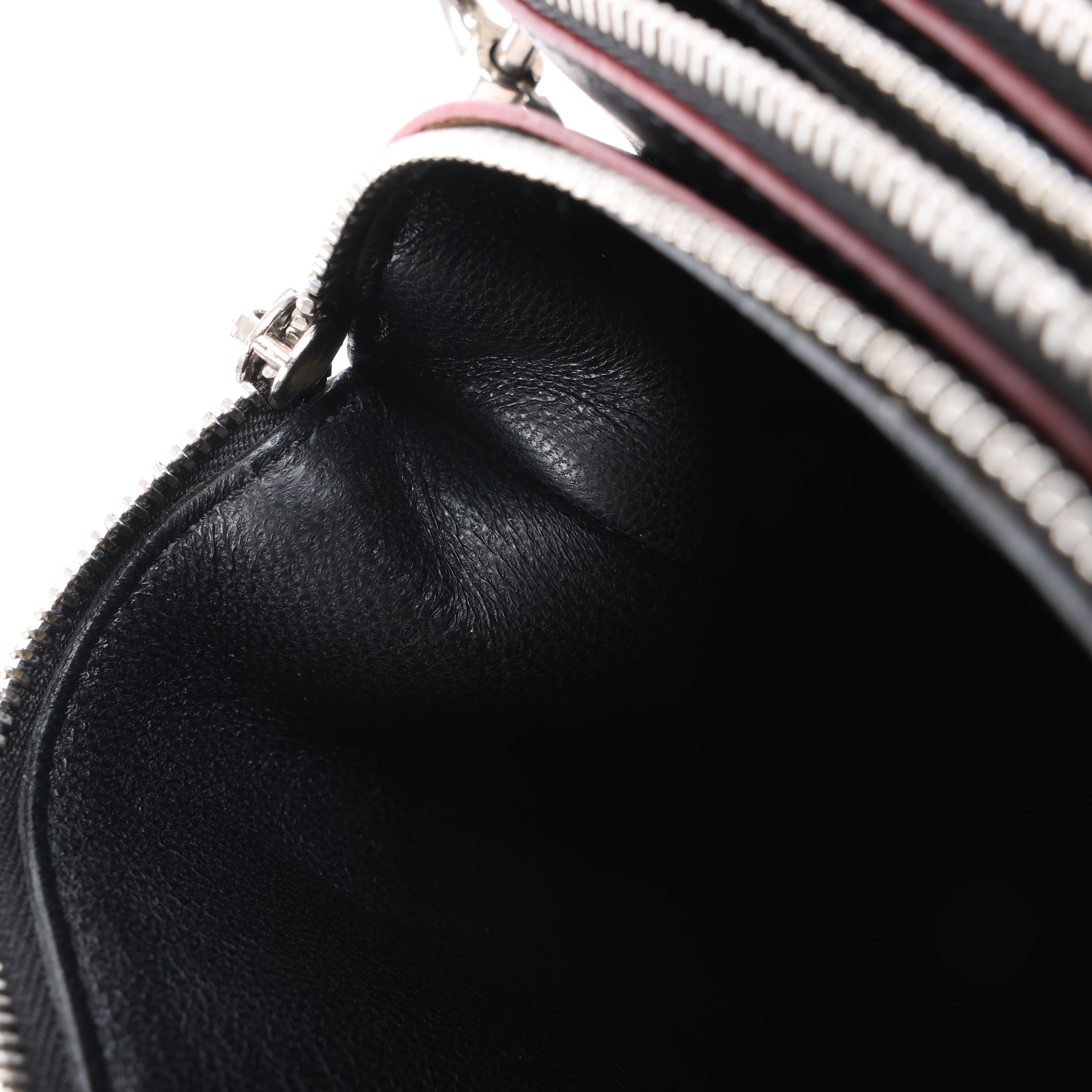 Celine Trio Oversized Edge Leather Crossbody bag in Black